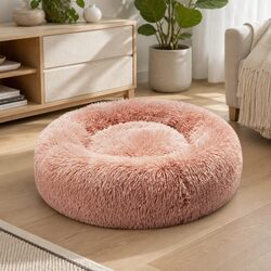 Essential Pink Donut Pet Bed for Cats and Dogs