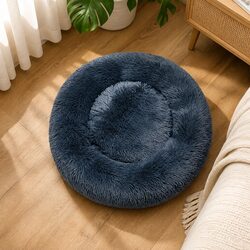Pet Bed Donut Calming Mattress XXL Dark Grey Non-Slip Machine Washable Plush