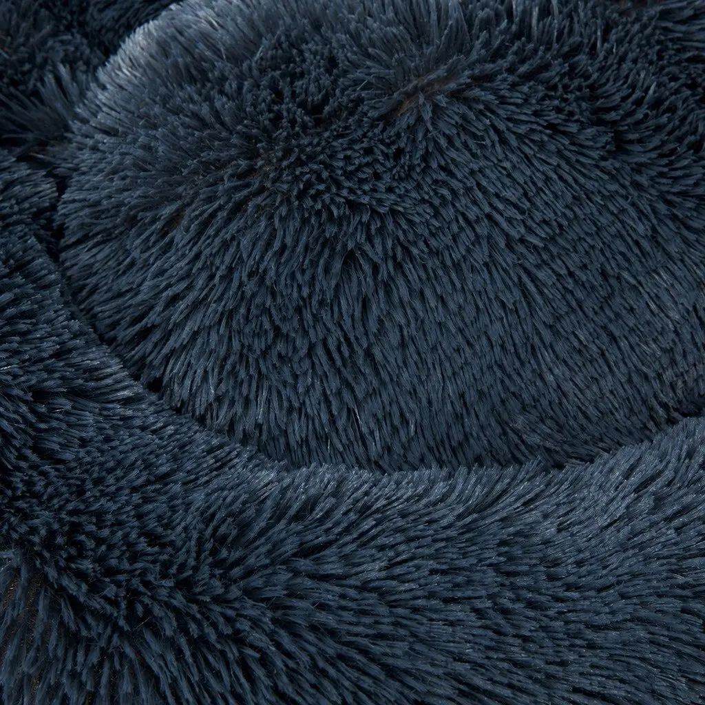 Pet Bed Donut Dark Grey XXL Plush Non-Slip Machine Washable