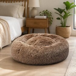 Confident Choice: XXX-Large Brown Donut Pet Bed