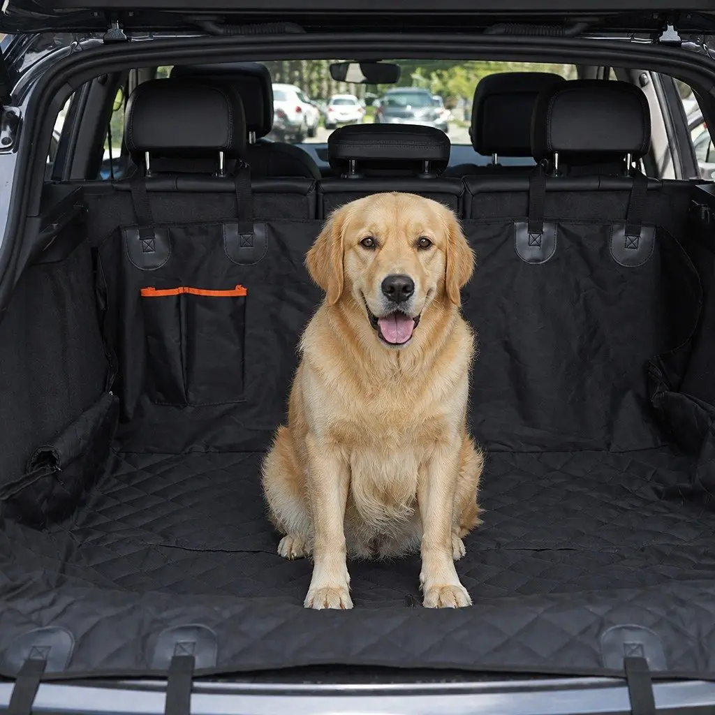 Pet Car Back Seat Cover Dog Hammock Waterproof Anti-Scratch Mesh Window