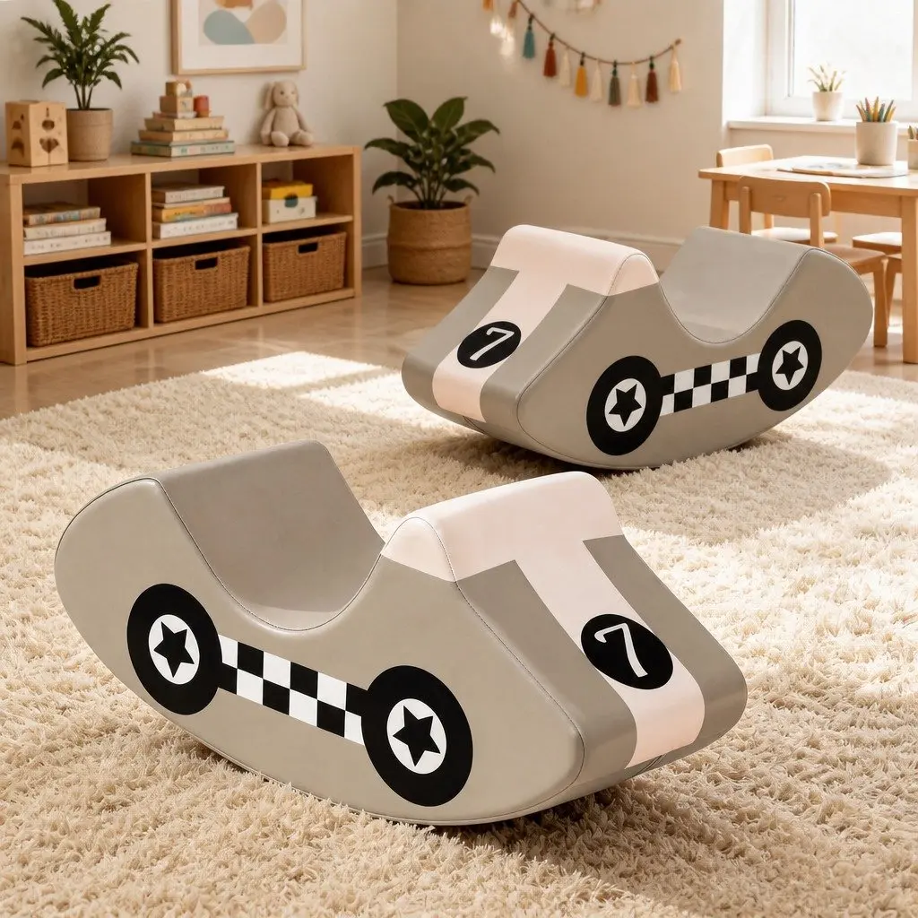 Kids Climbing Blocks Khaki Soft Foam Indoor Activity Toy Balance Development
