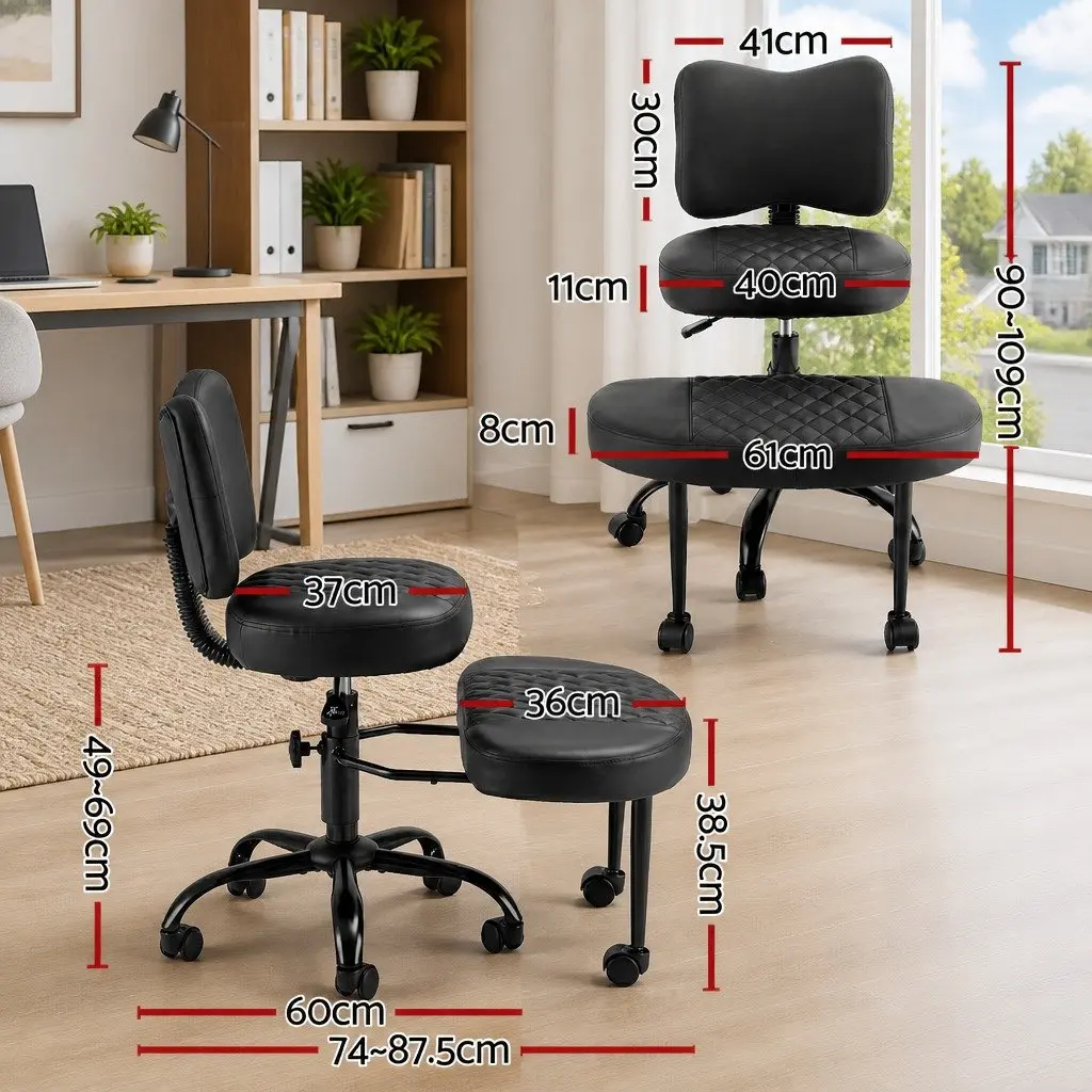 Kneeling Chair Cross Legged Meditation Seat Adjustable Height Office Desk