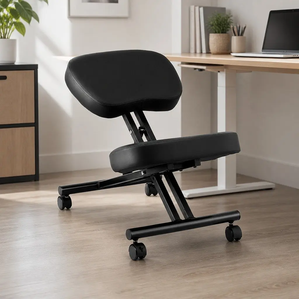 Kneeling Chair Black Adjustable Height Ergonomic Office Desk Seat Posture Support