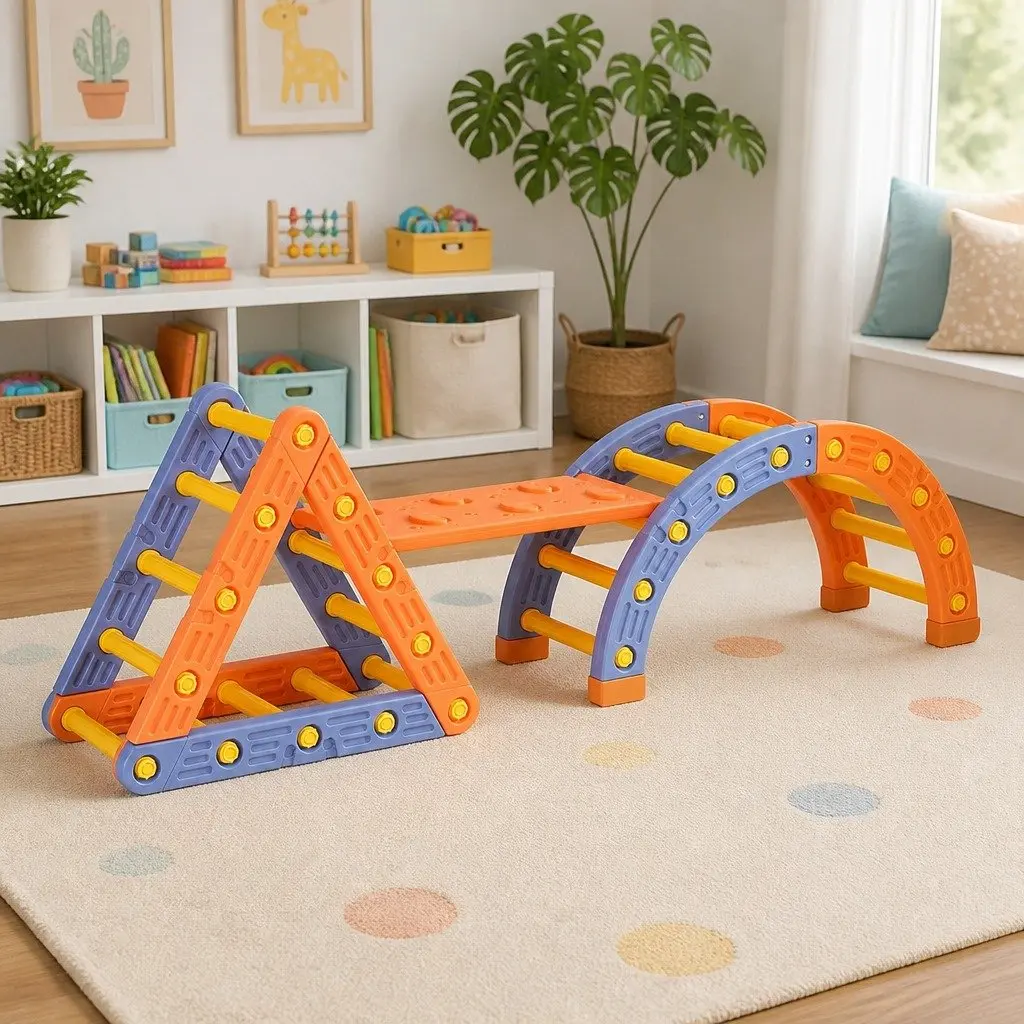 Kids Climbing Frame Set Slide Indoor Outdoor Toddler Activity Toys Pikler