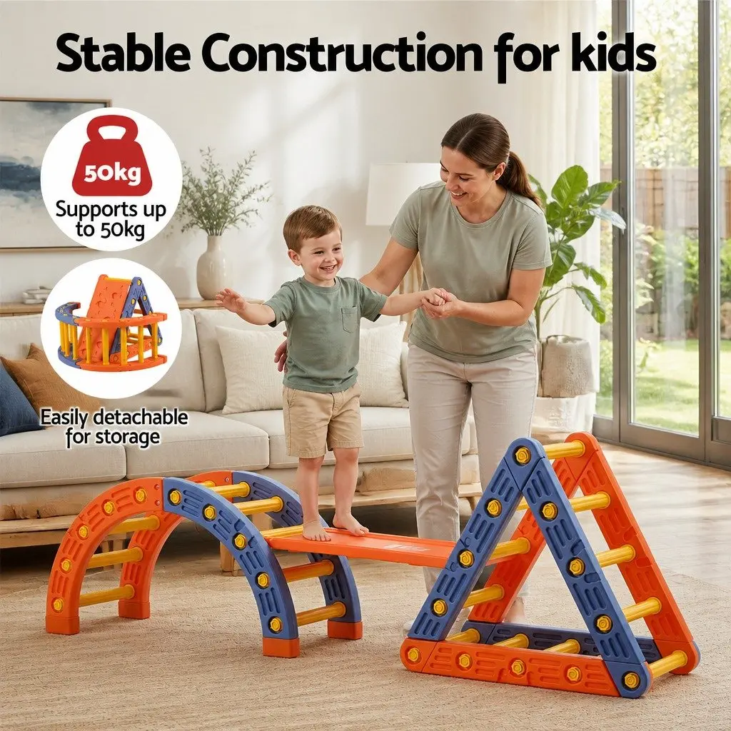 Kids Climbing Frame Set Slide Indoor Outdoor Toddler Activity Toys Pikler