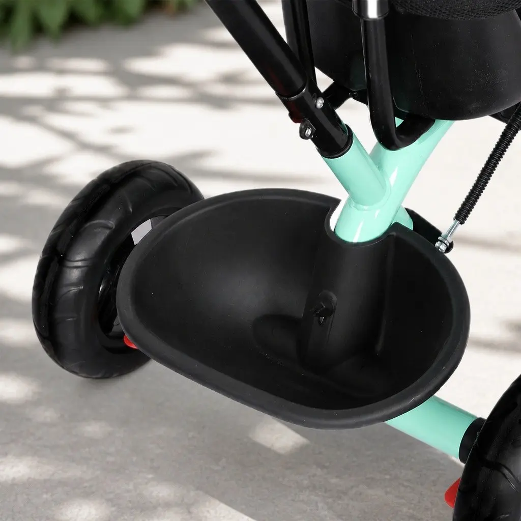 Kids Tricycle Ride On Trike Toddler Push Handle Adjustable Seat Storage Basket