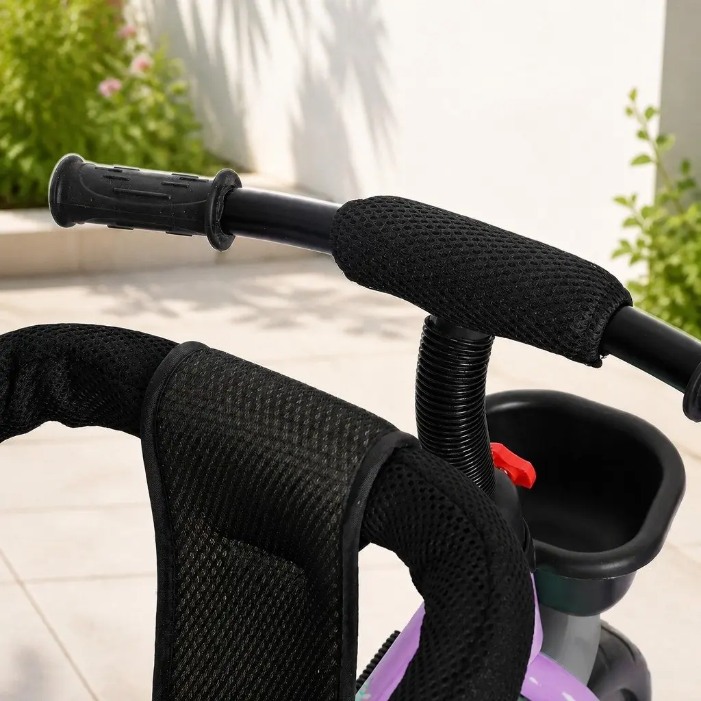 Kids Tricycle Ride On Trike Toddler Push Handle Adjustable Handlebar Storage