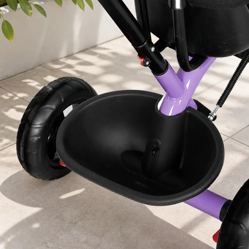 Kids Tricycle Ride On Trike Toddler Push Handle Adjustable Handlebar Storage