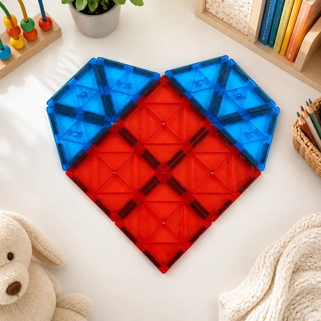 Magnetic Tiles Building Blocks Set Kids Toys Educational Creative Play 60 Pieces