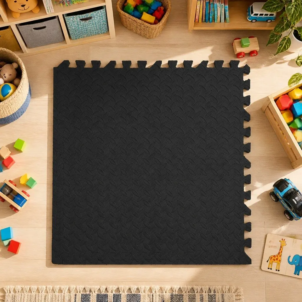 Kids EVA Foam Play Mat Interlocking Soft Playmat Puzzle 60cm Squares Anti-slip Surface