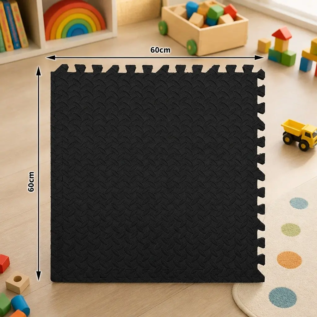 Kids EVA Foam Play Mat Interlocking Soft Playmat Puzzle 60cm Squares Anti-slip Surface