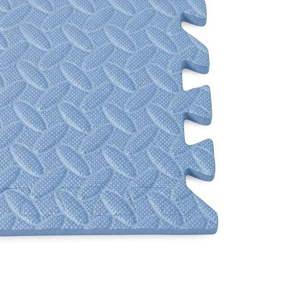 EVA Foam Play Mat Blue 60cm Soft Interlocking Puzzle Activity Mat for Kids