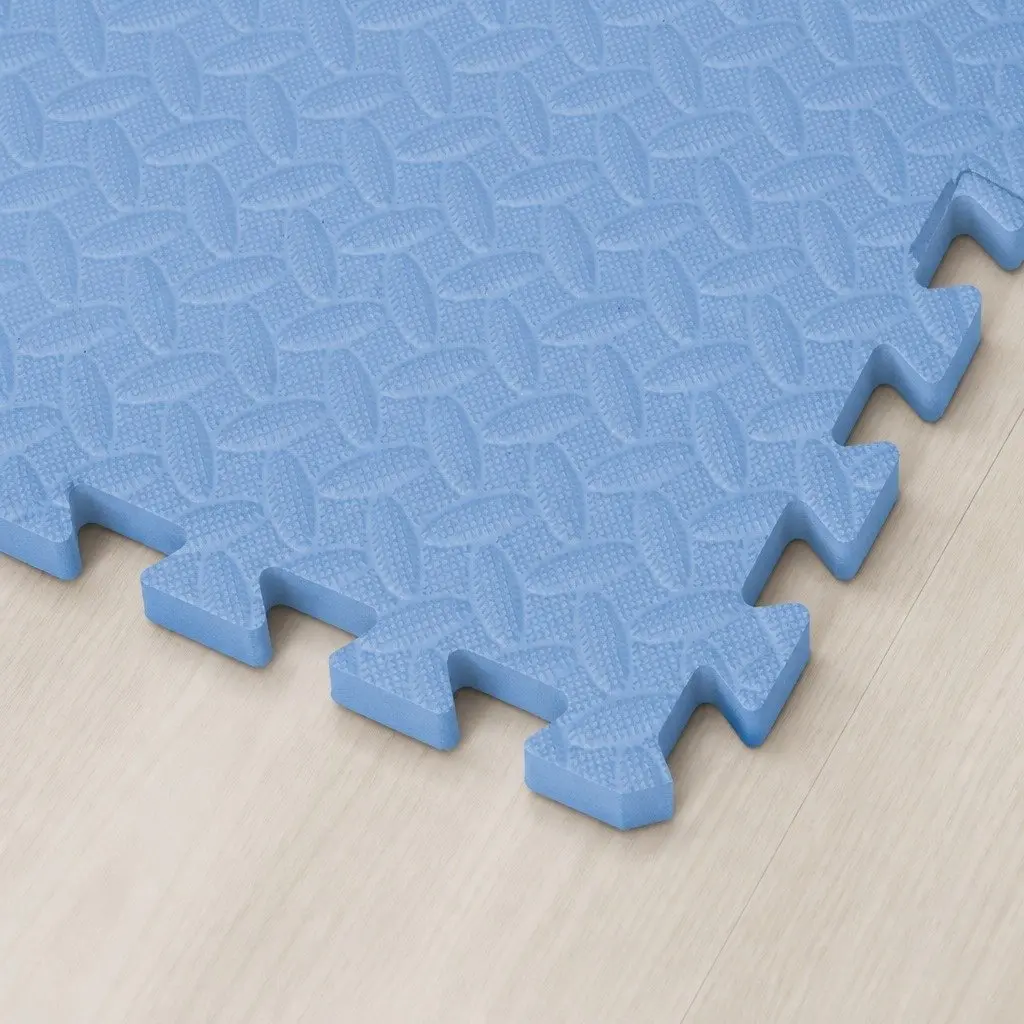 EVA Foam Play Mat Blue 60cm Soft Interlocking Puzzle Activity Mat for Kids