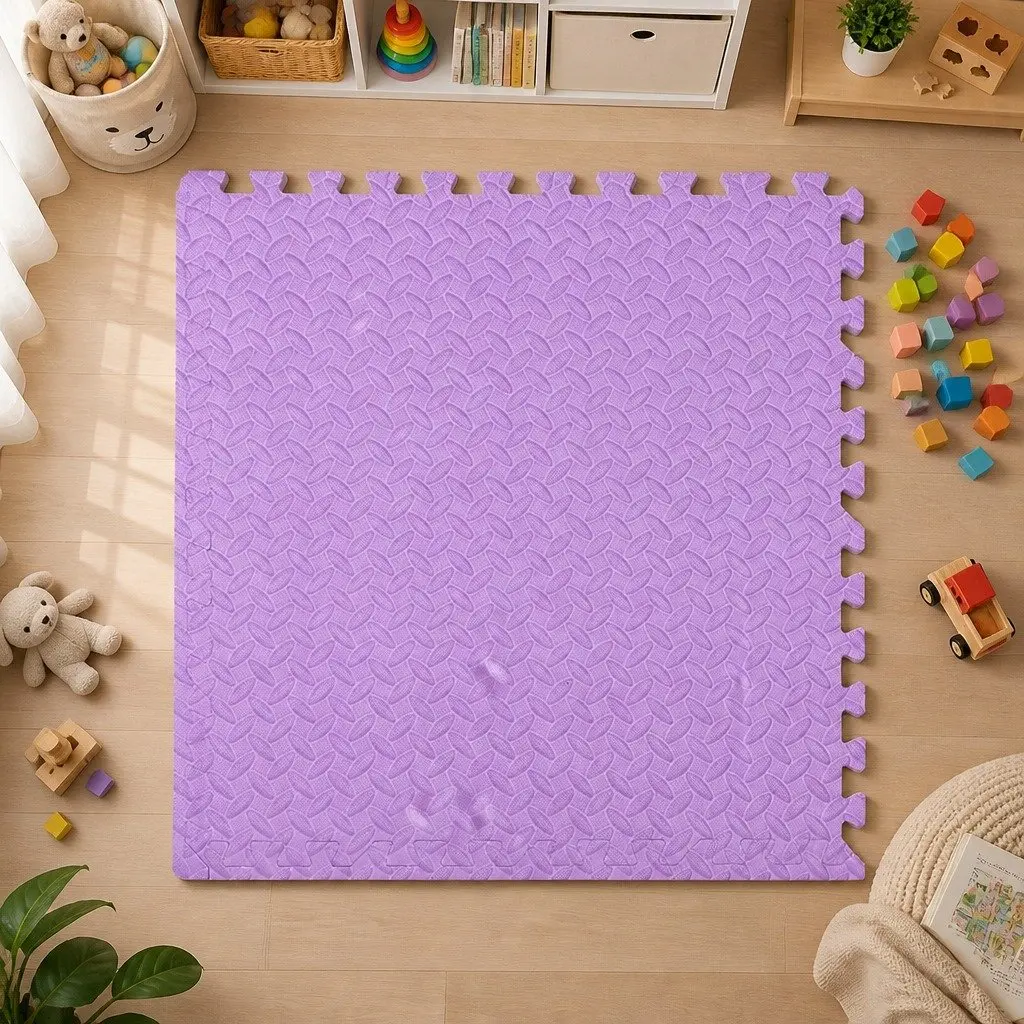 Kids EVA Foam Play Mat Tiles Soft Puzzle Floor Mats 4 Piece Anti-Slip Easy to Clean