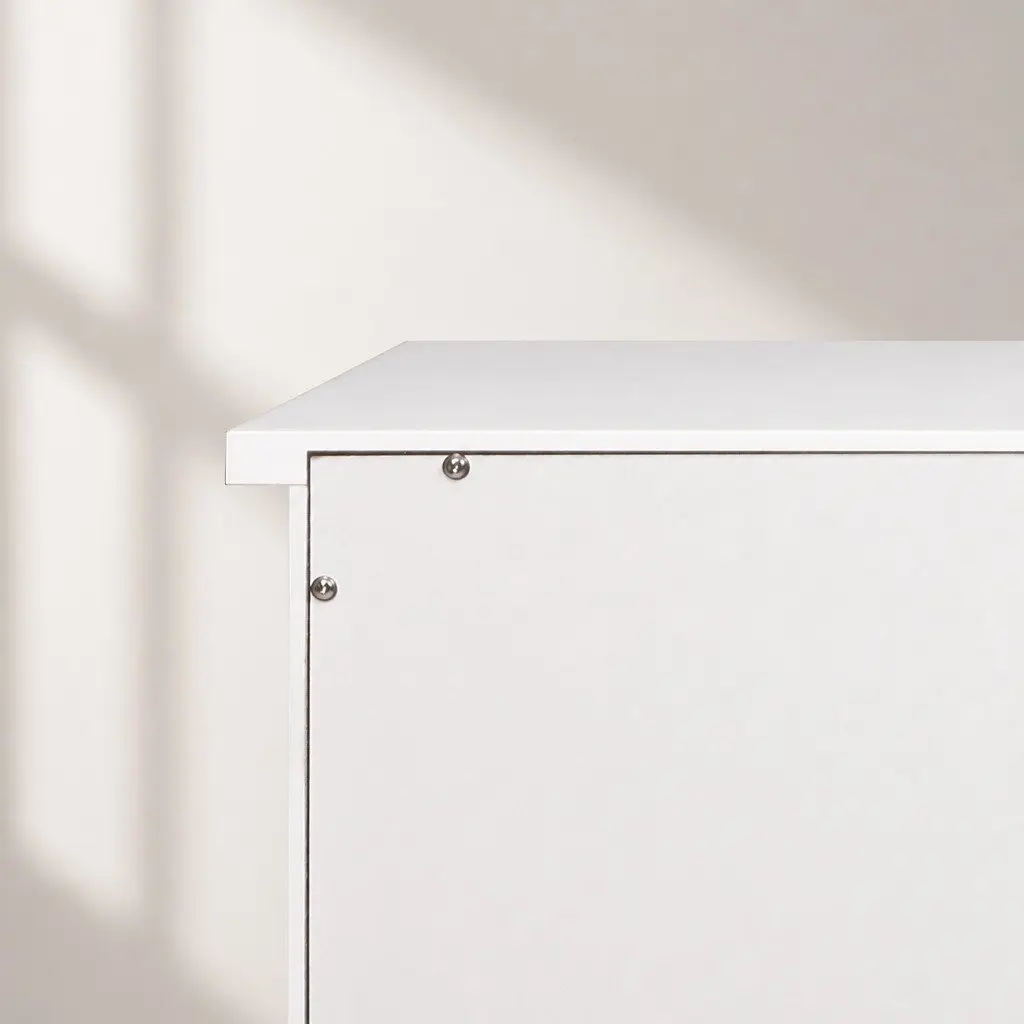 Kids Toy Storage Unit White with Removable Drawers and Open Shelves