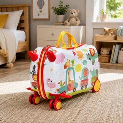 Kids Suitcase with Ride-On Fun