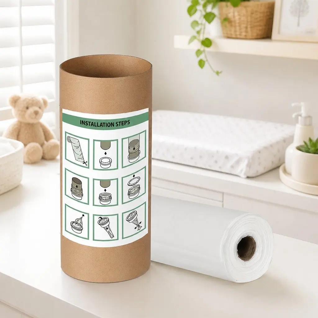 Nappy Bin Refill Kit White 100m Odour Control