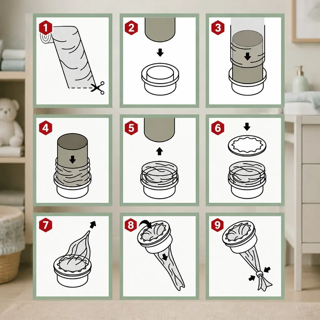 Nappy Bin Refill Kit White 200m Odour Control Hygienic Disposal Bags