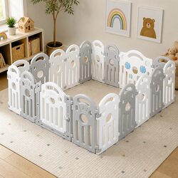 Compact 18-Panel Playpen for Kids
