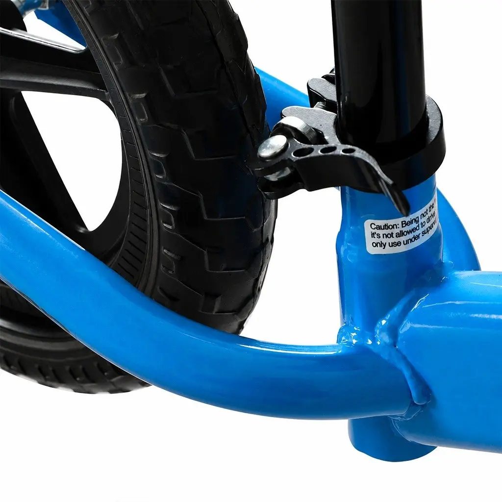 Balance Bike Blue Adjustable Seat and Handlebar Lightweight Toddler Training Bicycle