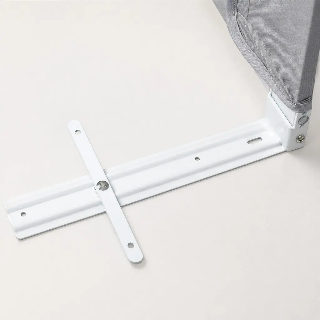 Bed Rail Grey Adjustable Folding Mesh Barrier for Child Sleep