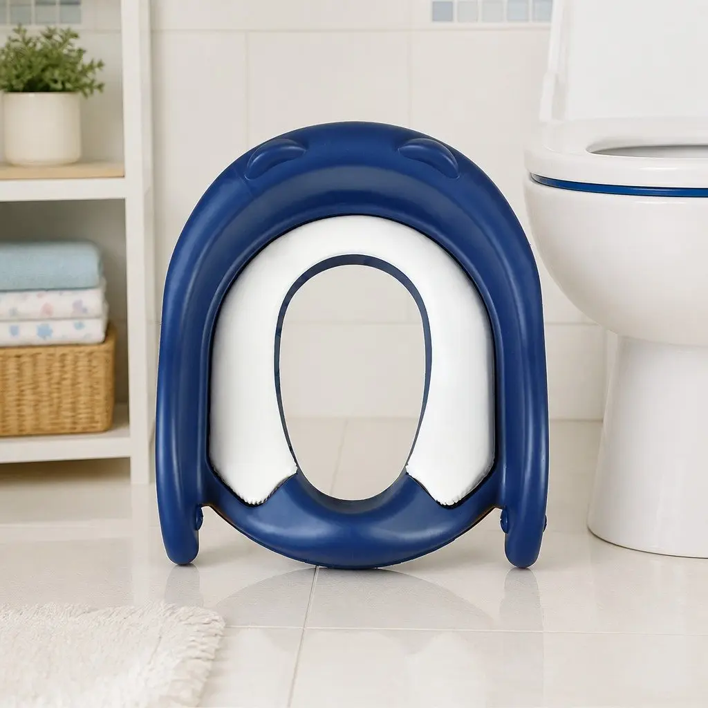 Kids Toilet Ladder Step Stool Training Seat Potty Chair Foldable Toddler Blue
