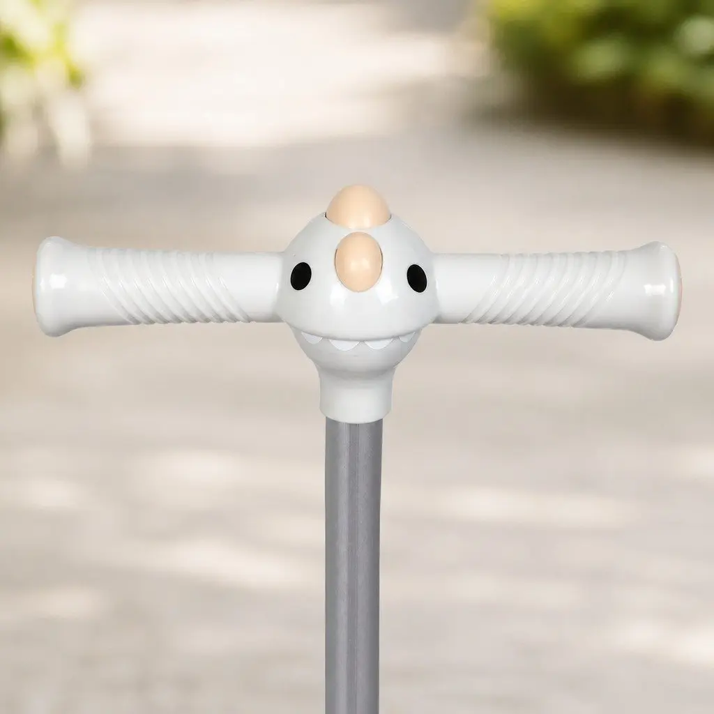 Kids Scooter Beige Foldable 3 Wheels Adjustable Handlebar Flip-able Seat