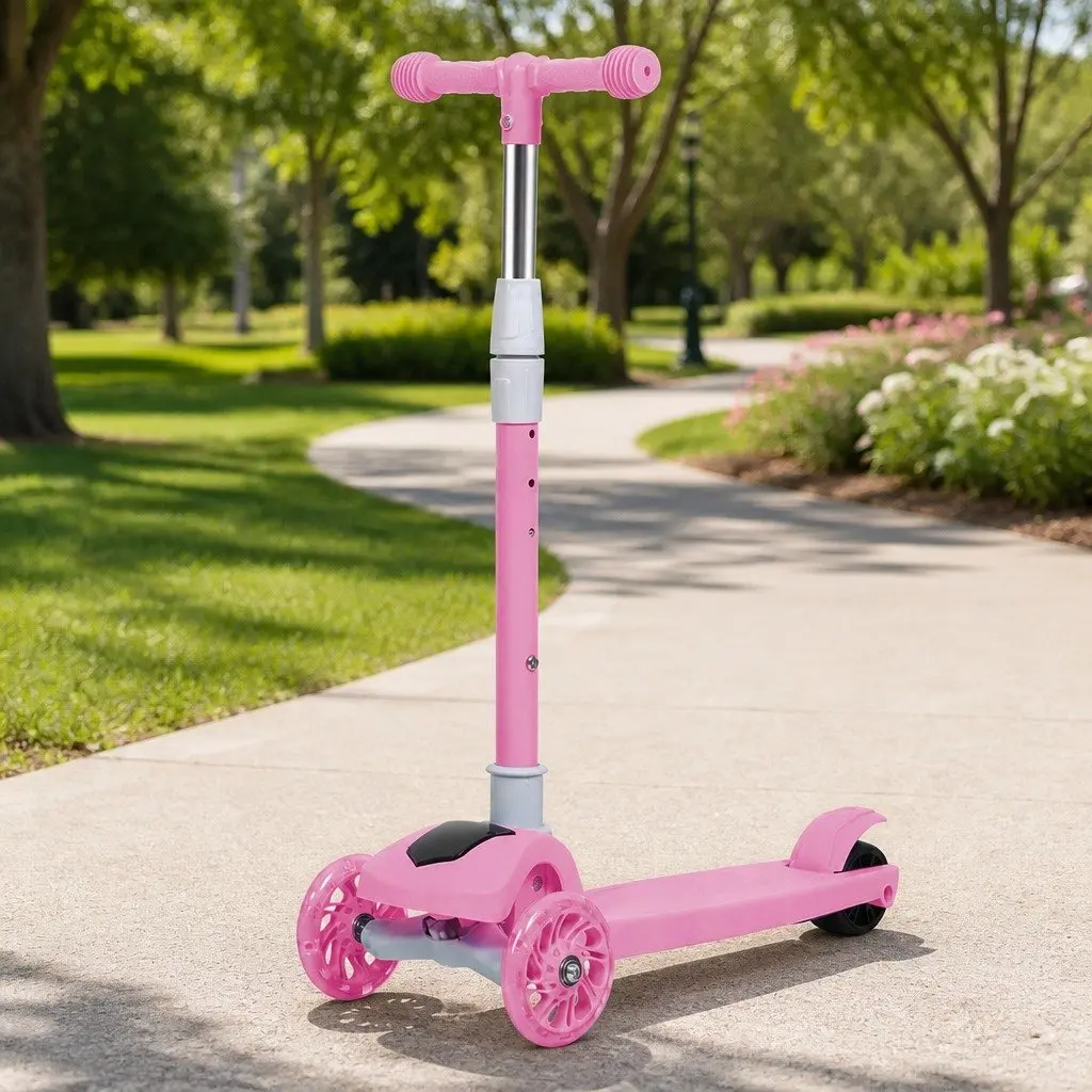 Kids Scooter with LED Lights and Stability