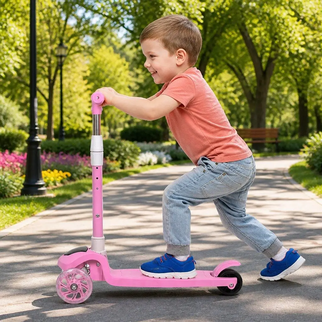 Kids Scooter with LED Lights and Stability