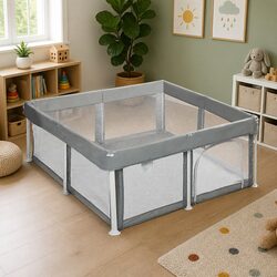 Kids Playpen Foldable 125X125cm Safety Mesh Portable Indoor Outdoor Play Pen