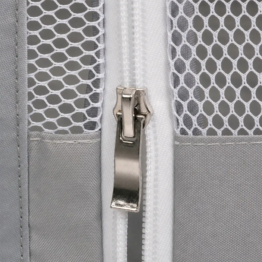 Kids Playpen Grey 120x180cm Foldable Pop-Up Portable Breathable Mesh Safety Barrier