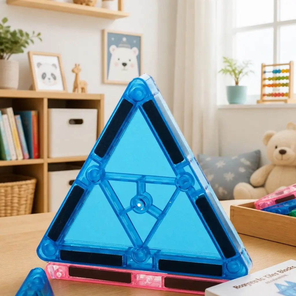 Magnetic Building Blocks Multi-colour 120 Piece Frozen-Themed Snap Together Tiles