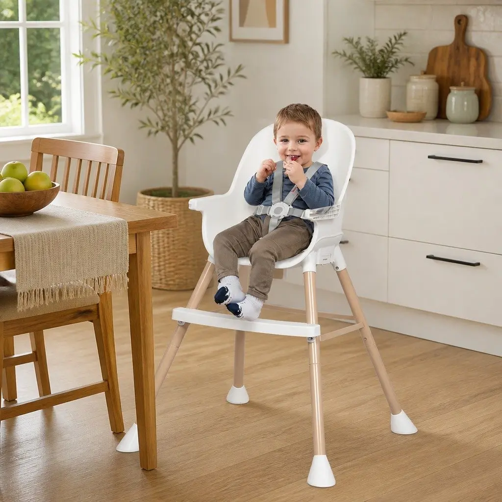6-In-1 Baby High Chair Removable Tray Dining Seat Infant Feeding Booster Safety