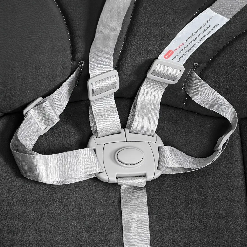 Baby High Chair Grey 8-In-1 Convertible Feeding Dining Seat with Dual-Sided Tabletop and Five-Point Safety Harness