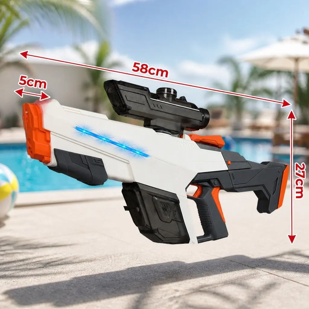 Kids Automatic Electric Water Gun LED Outdoor Summer Beach Pool Party Toy