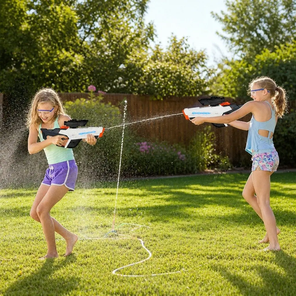 Kids Automatic Electric Water Gun LED Outdoor Summer Beach Pool Party Toy