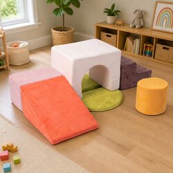 Compact and Versatile 7-Piece Kids Climbing Foam Set