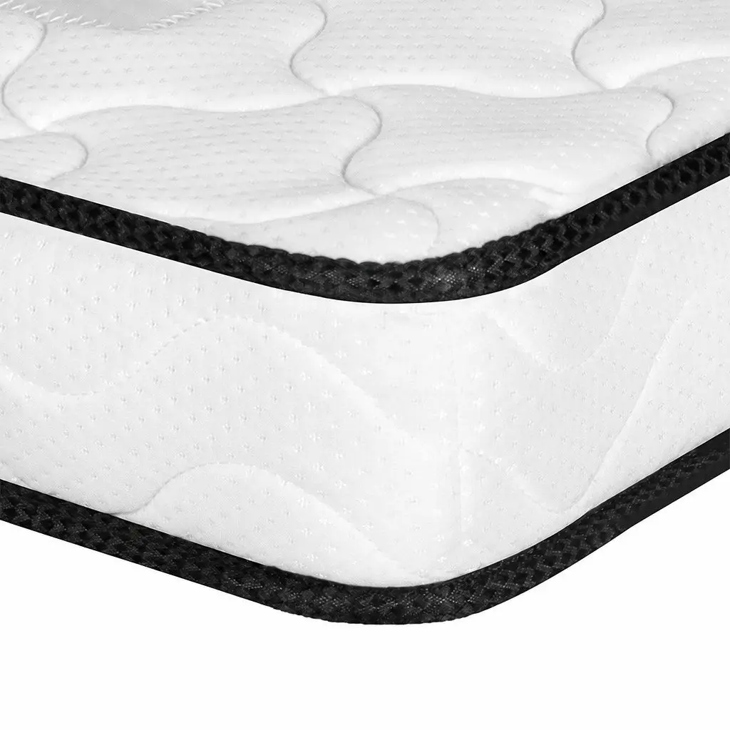 Baby Cot Mattress White 70cm x 130cm Firm Support Reversible Spring Coil