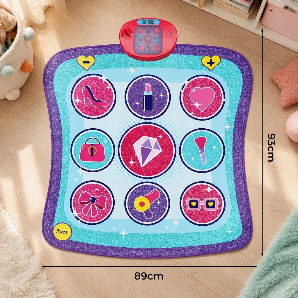 Kids Dance Mat Portable 9 Spots Foldable Educational Music Rhythm Game