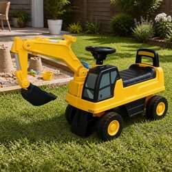 Kids Ride On Excavator Toy Digger Scoop Sand Outdoor Indoor Play 12-36 Months