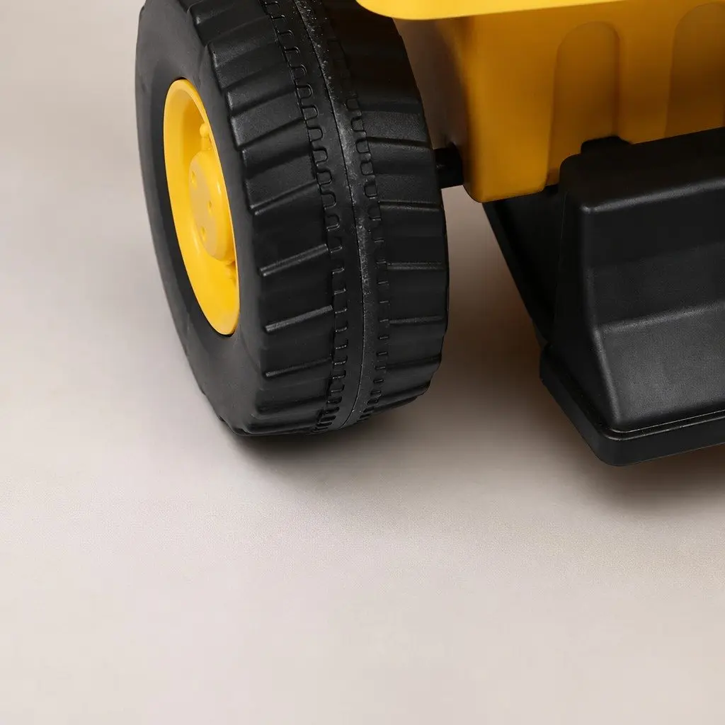 Kids Ride-On Excavator Toy Yellow Interactive Scoop Digger for Indoor Outdoor Play