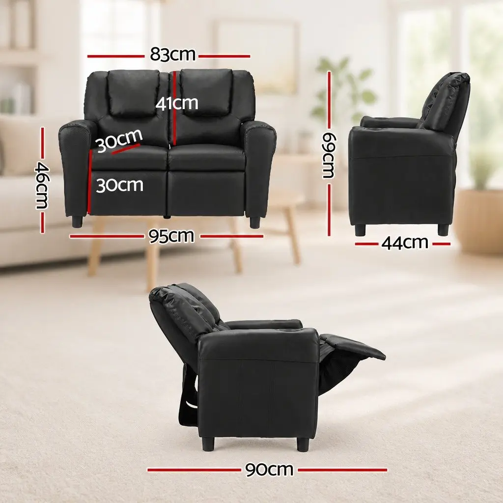 Kids Recliner Chair with Cup Holder