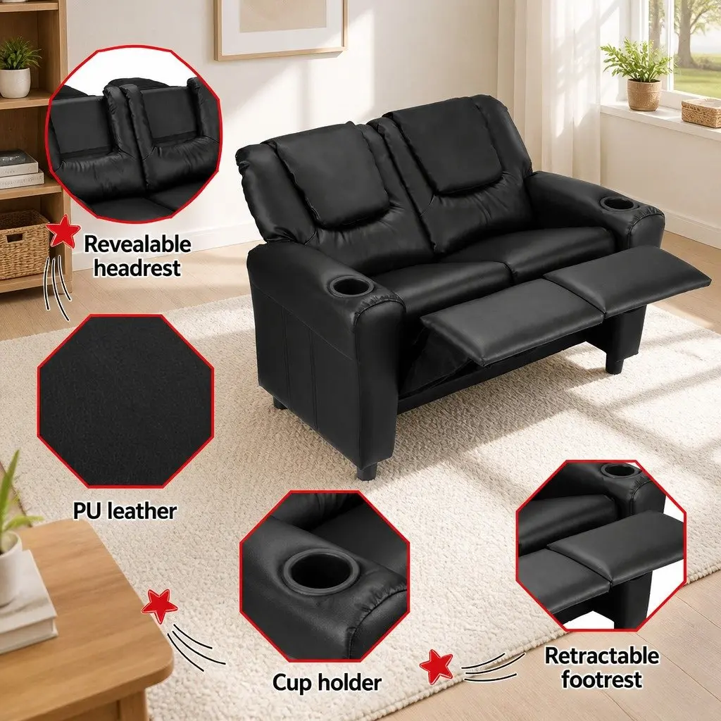 Kids Recliner Chair with Cup Holder