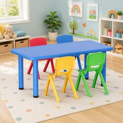 Kids Activity Table and Chairs Set 5 Piece Study Desk Furniture for Children