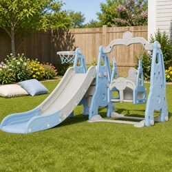 Compact Kids Swing Slide Set for Play