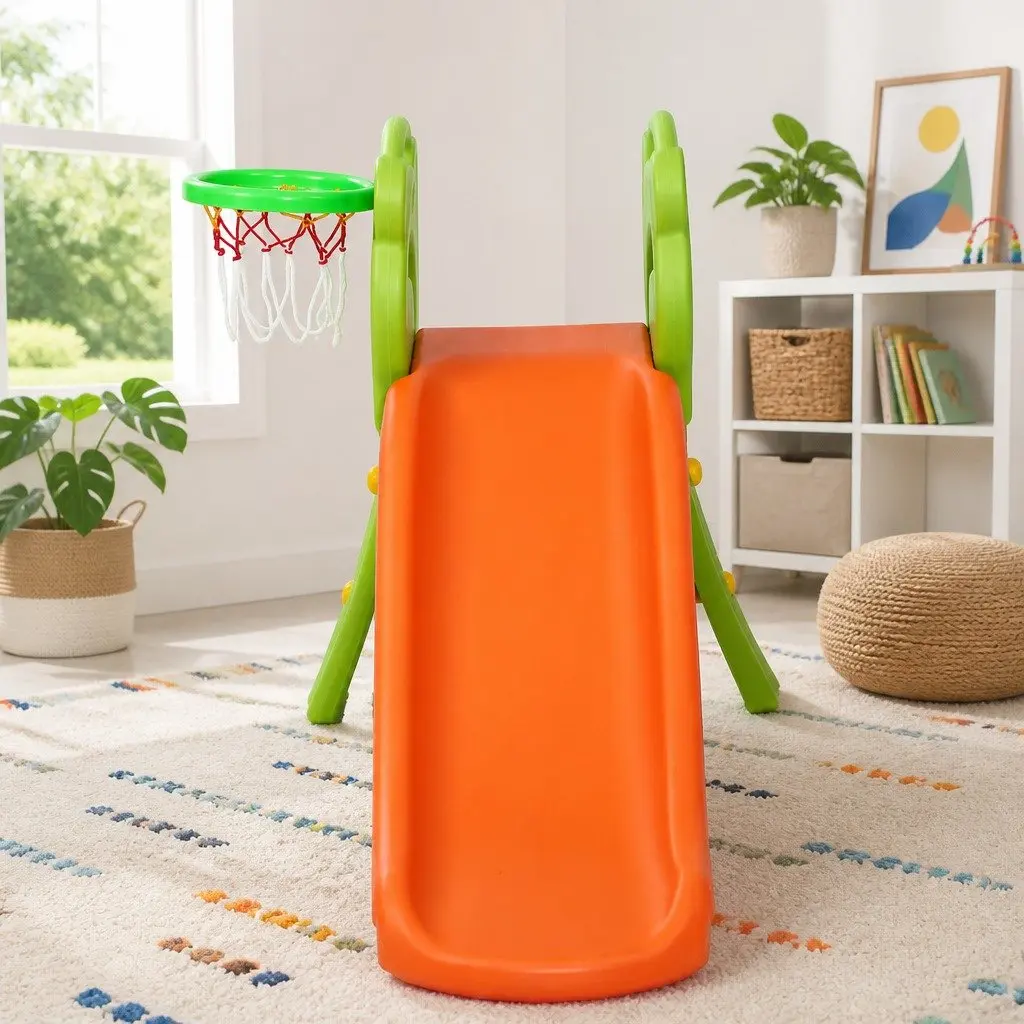 Kids Slide and Basketball Hoop Combo