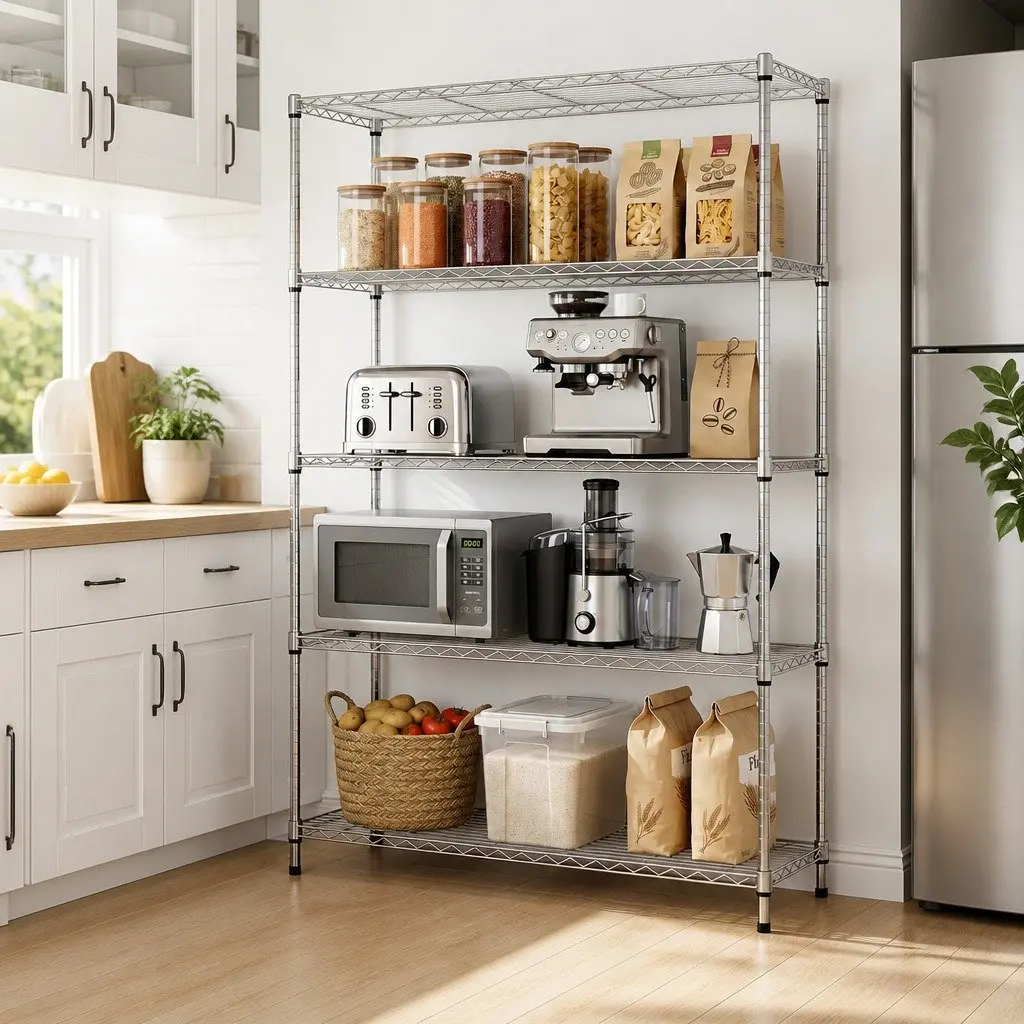 5-Tier Metal Shelf Rack