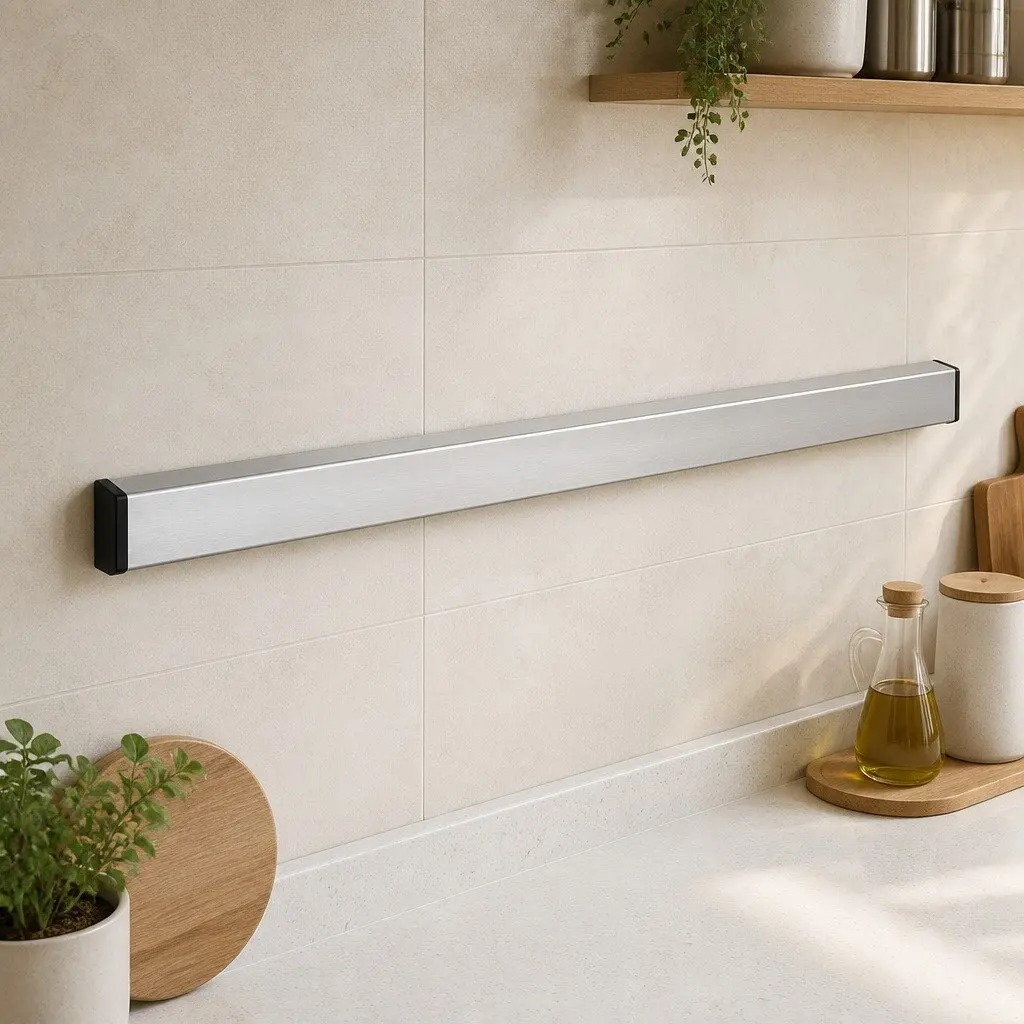 Magnetic Knife Holder Silver 50cm Wall-Mounted Kitchen Storage Rack Utensil Strip