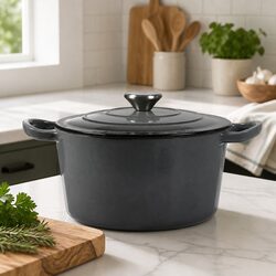 Compact 4L Cast Iron Dutch Oven - Reliable Cooking